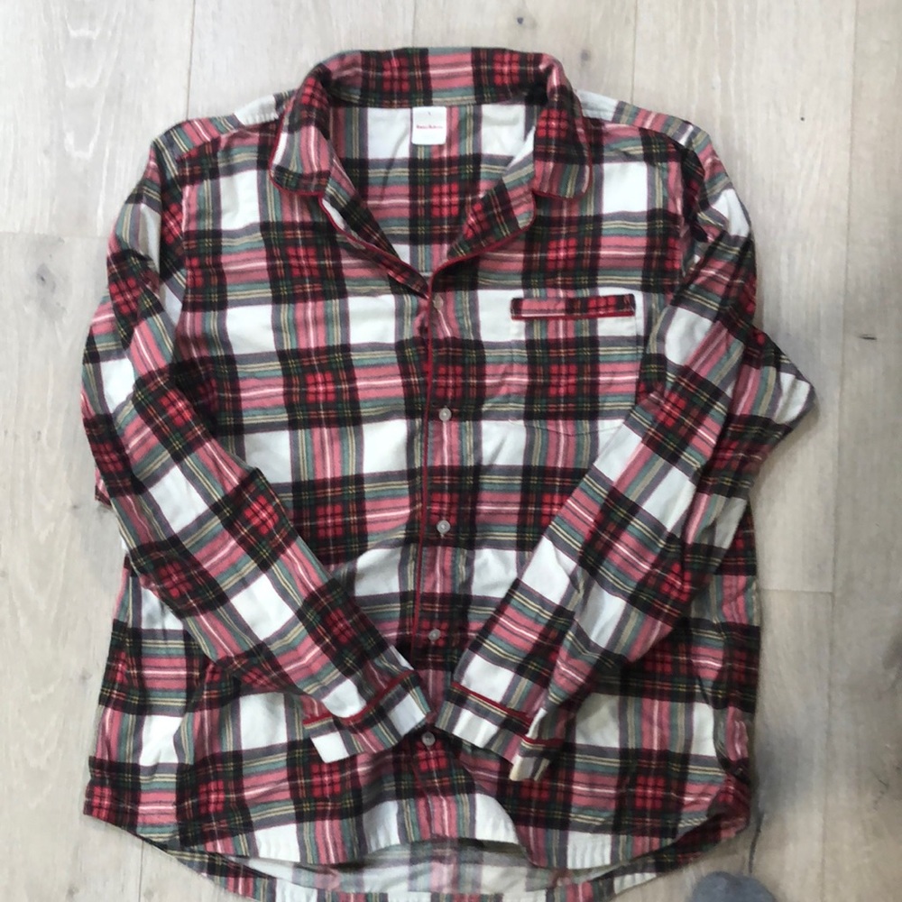 Unisex Hanna Andersson Holiday Flannel Pajama Top L